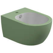 GSG Like Биде подвесное биколор 36х52,5 см c 1 отверстием под смеситель, цвет: white/salvia matt LKBISOBI000/031