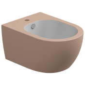 GSG Like Биде подвесное биколор 36х52,5 см c 1 отверстием под смеситель, цвет: white/cipria matt LKBISOBI000/032