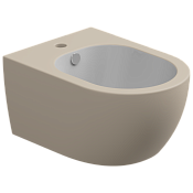 GSG Like Биде подвесное биколор 36х52,5 см c 1 отверстием под смеситель, цвет: white/sabbia matt LKBISOBI000/034