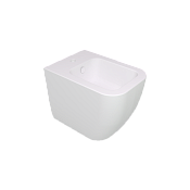 GSG Brio Биде приставное 36х52,5 см c 1 отверстием под смеситель и переливом, цвет: белый глянцевый BRBI01000