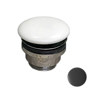 GSG Донный клапан универсальный, click-clack, 1”1/4 с керамической крышкой, цвет: черный матовый PILTONUNIAR003