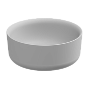 GSG Hit Раковина чаша d42 см, без перелива и отверстия под смеситель, цвет: белый матовый HILAVRO42001