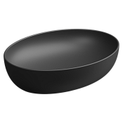 GSG Easy Раковина чаша 55х42 см, без перелива и отверстия под смеситель, цвет: черный матовый EALAVOV55003