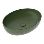 GSG Easy Раковина чаша 55х42 см, без перелива и отверстия под смеситель, цвет: оливковый матовый EALAVOV55026