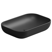 GSG Easy Раковина чаша 60х42 см, без перелива и отверстия под смеситель, цвет: черный матовый EALAVRE60003