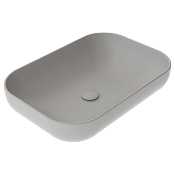 GSG Easy Раковина чаша 60х42 см, без перелива и отверстия под смеситель, цвет: дымчатый матовый EALAVRE60019