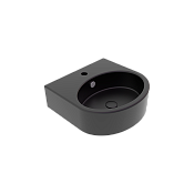 GSG Like Раковина подвесная 45х44 см, с отверстием под смеситель и переливом, цвет: черный матовый LKLAVBW45003