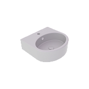 GSG Like Раковина подвесная 45х44 см, с отверстием под смеситель и переливом, цвет: дымчатый матовый LKLAVBW45019