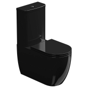 GSG Like Чаша напольного унитаза биколор 36х69 см, безободковый, цвет: white/black shiny LKMBLBI000/002P