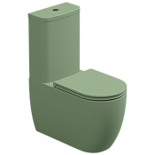 GSG Like Чаша напольного унитаза биколор 36х69 см, безободковый, цвет: white/salvia matt LKMBLBI000/031P