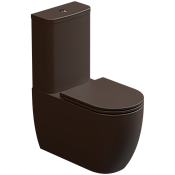 GSG Like Чаша напольного унитаза биколор 36х69 см, безободковый, цвет: white/cacao matt LKMBLBI000/035P