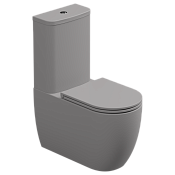 GSG Like Чаша напольного унитаза биколор 36х69 см, безободковый, цвет: white/fumo matt LKMBLBI000/038P