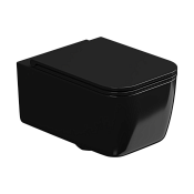 GSG Brio Чаша подвесного унитаза 36х52,5 см, безободковый, цвет: черный глянцевый BRWCSO002