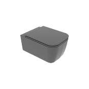 GSG Brio Чаша подвесного унитаза 36х52,5 см, безободковый, цвет: пепел матовый BRWCSO021