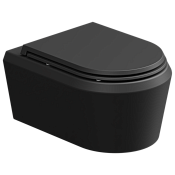 GSG Cruise Чаша подвесного унитаза 39х53 см, безободковый, цвет: черный матовый CRWCSO003