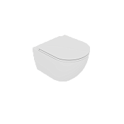 GSG Like Чаша подвесного унитаза 36х48,5 см, безободковый, цвет: белый матовый LKWCSOXXS001