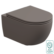 GSG Like Чаша подвесного унитаза биколор 36х52,5 см, торнадо, безободковый, цвет: white/tortora matt LKWCSOECBI000/029