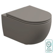 GSG Like Чаша подвесного унитаза биколор 36х52,5 см торнадо, безободковый, цвет: white/cashmere matt LKWCSOECBI000/030