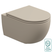 GSG Like Чаша подвесного унитаза биколор 36х52,5 см, торнадо, безободковый, цвет: white/sabbia matt LKWCSOECBI000/034