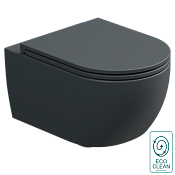 GSG Like Чаша подвесного унитаза 36х52,5 см, торнадо, безободковый, цвет: ebano matt LKWCSOEC028