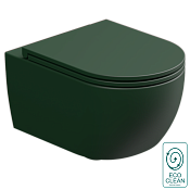 GSG Like Чаша подвесного унитаза 36х52,5 см, торнадо, безободковый, цвет: smeraldo matt LKWCSOEC036