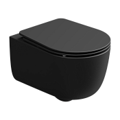 GSG Hit Чаша подвесного унитаза 36,5х51 см, смыв Smart Clean, безободковый, цвет: черный матовый HIWCSO003