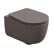 GSG Hit Чаша подвесного унитаза 36,5х51 см, смыв Smart Clean, безободковый, цвет: tortora matt HIWCSO029