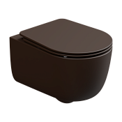 GSG Hit Чаша подвесного унитаза 36,5х51 см, смыв Smart Clean, безободковый, цвет: cacao matt HIWCSO035