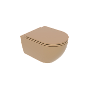 GSG Like Чаша подвесного унитаза 36х52,5 см, смыв Smart Clean, безободковый, цвет: каштан матовый LKWCSO017