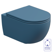GSG Like Чаша подвесного унитаза 36х52,5 см, смыв Smart Clean, безободковый, цвет: denim matt LKWCSO027