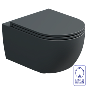 GSG Like Чаша подвесного унитаза 36х52,5 см, смыв Smart Clean, безободковый, цвет: ebano matt LKWCSO028