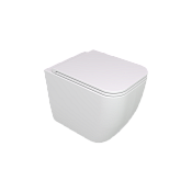 GSG Brio Чаша приставного унитаза 36х52,5 см, безободковый, цвет: белый глянцевый BRWC01000P