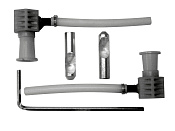 GSG Комплект крепежа для унитаза/биде, цвет: черный/хром ACS40