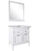 ASB-Mebel Гранда Комплект мебели массив ясеня 86x54x87,5h см, цвет: белый патина серебро 1148702 БПС