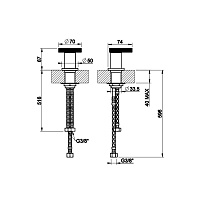 Gessi Anello Cмеситель удалённого управления, цвет: copper PVD 63400#030