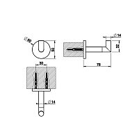 Gessi Anello Крючок настенный, цвет: copper PVD 63721#030
