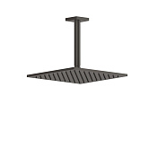 Gessi Rilievo Потолочная душевая головка на 1/2 25x25 cм, цвет: black metal brushed PVD 59159#707