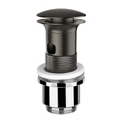Gessi Донный клапан Stop&Go для раковины с переливом, цвет: black metal brushed PVD 01422#707