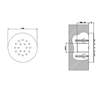 Gessi Боковая форсунка, цвет: copper brushed PVD 32971#708