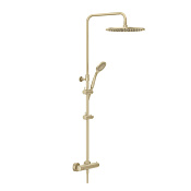 Gessi Minimalistic Shower Душевая стойка с верхним душем 30 см, цвет: brushed brass PVD 35177#727