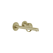 Gessi Anello Смеситель для раковины встр., излив 20,5 см, внешняя часть, цвет: brushed brass PVD 63383#727