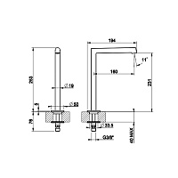 Gessi Излив отдельностоящий 16см, высокий, цвет: finox brushed nickel 63323#149