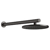 Gessi 316 Верхний душ 21,9см с настенным держателем 50см, цвет: black metal brushed PVD 54149#707