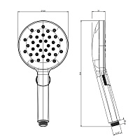 Gessi Двухпозиционный ручной душ, цвет: warm bronze brushed PVD 47350#726