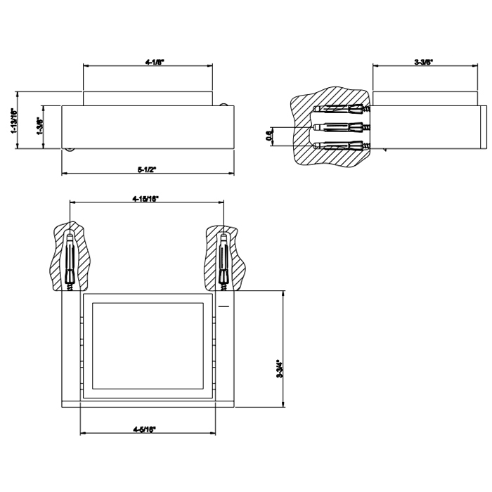Gessi Inverso/Rettangolo Мыльница с керамической чашей, подвесная, цвет: finox brushed nickel 20801#149