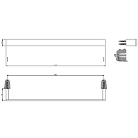 Gessi Inverso/Rettangolo Полотенцедержатель 60 см, подвесной, цвет: finox brushed nickel 20903#149