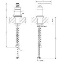 Gessi Venti20 Рычаг удаленного управления, цвет: antique brass 65100#713