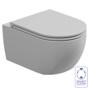 GSG Like Чаша подвесного унитаза 36х52,5 см, смыв Smart Clean, безободковый, цвет: белый глянцевый LKWCSO000