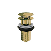 Burlington Донный клапан click-clack с переливом, цвет: золото глянцевый W11 GOLD