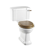 Burlington Бачок с ручкой и сливным механизмом, цвет: белый/орех глянцевый C1 WAL